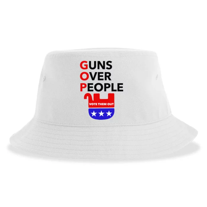 Gun Reform Now GOP Guns Over People Vote Them Out Sustainable Bucket Hat