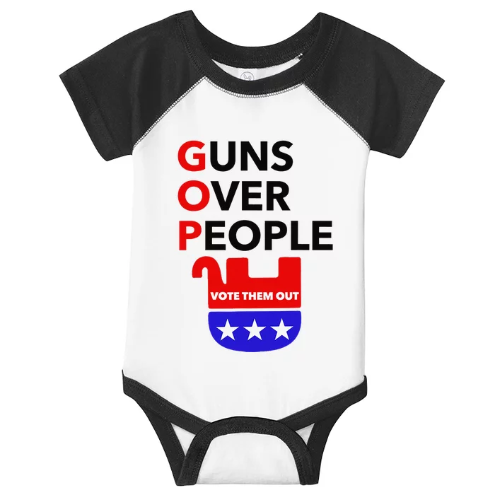 Gun Reform Now GOP Guns Over People Vote Them Out Infant Baby Jersey Bodysuit