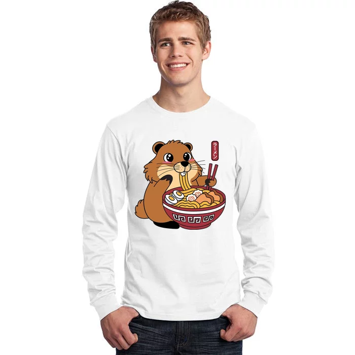 Groundhog Ramen Noodles Tall Long Sleeve T-Shirt