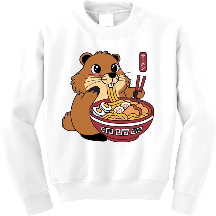 Groundhog Ramen Noodles Kids Sweatshirt