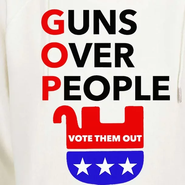 Gun Reform Now Gopguns Over People Vote Them Out Womens Funnel Neck Pullover Hood