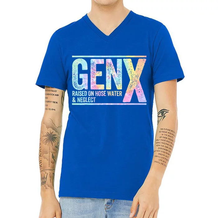 Genx Raised On Hose Water & Neglect V-Neck T-Shirt