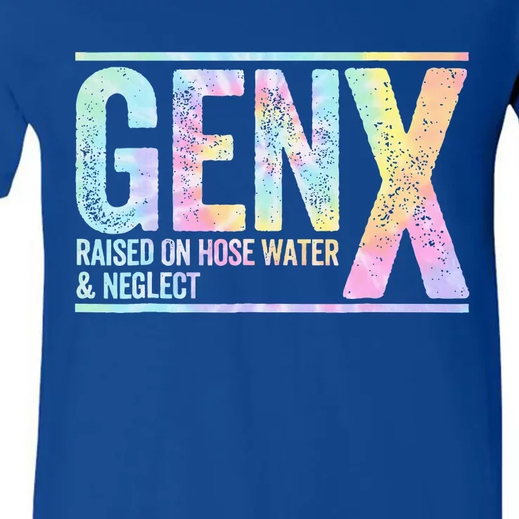 Genx Raised On Hose Water & Neglect V-Neck T-Shirt