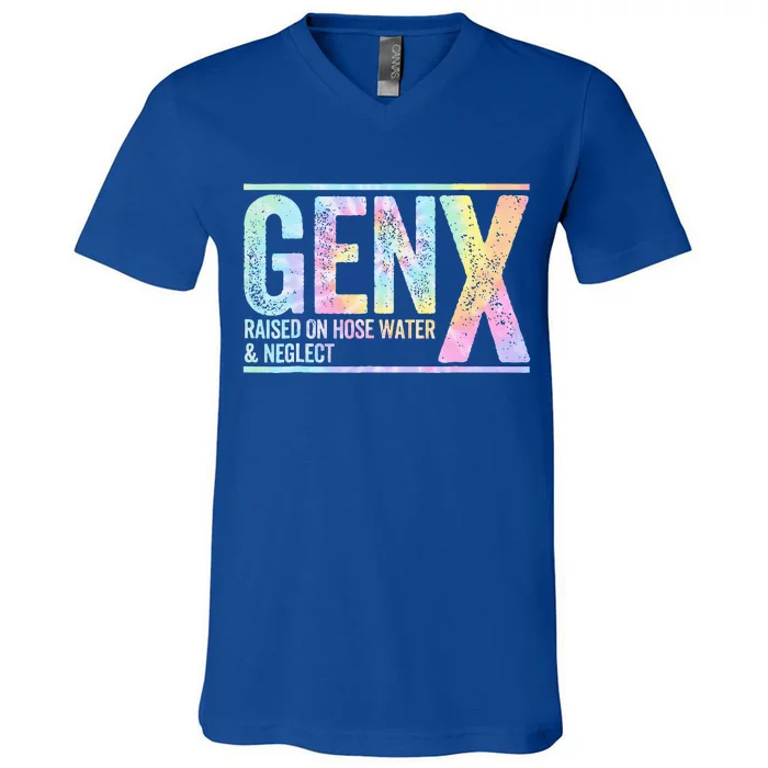 Genx Raised On Hose Water & Neglect V-Neck T-Shirt