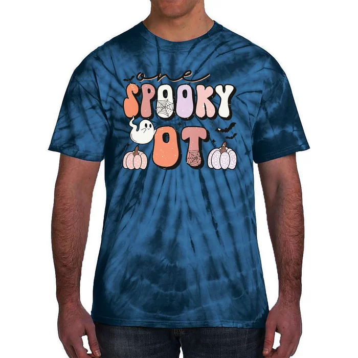 Groovy Retro One Spooky OT Halloween Occupational Therapy Gift Tie-Dye T-Shirt