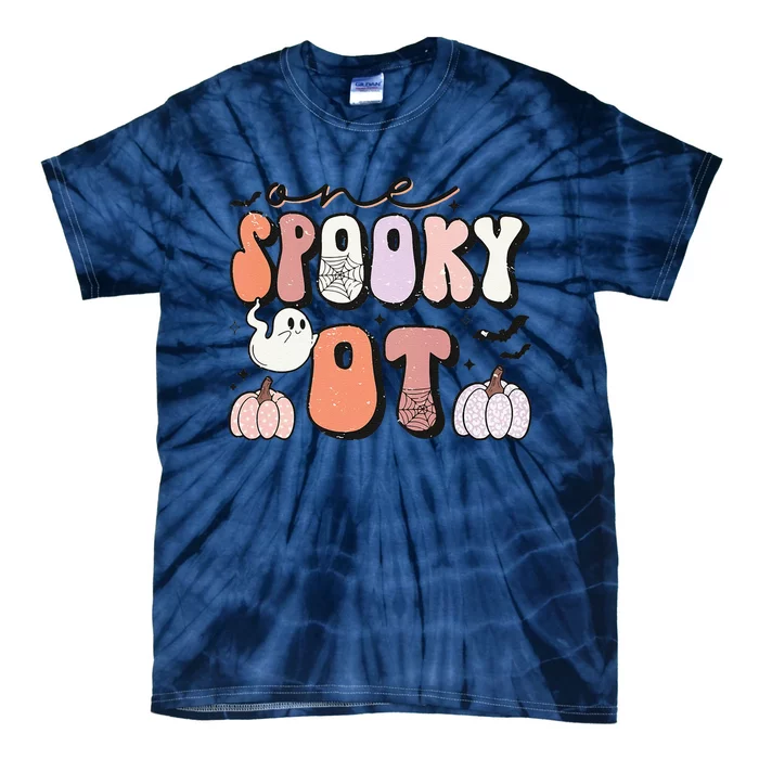 Groovy Retro One Spooky OT Halloween Occupational Therapy Gift Tie-Dye T-Shirt