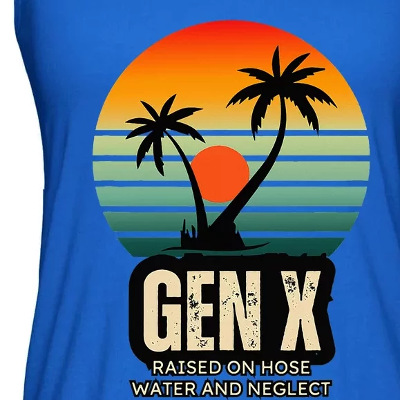 Genx Raised On Hose Water And Neglect Ladies Essential Flowy Tank