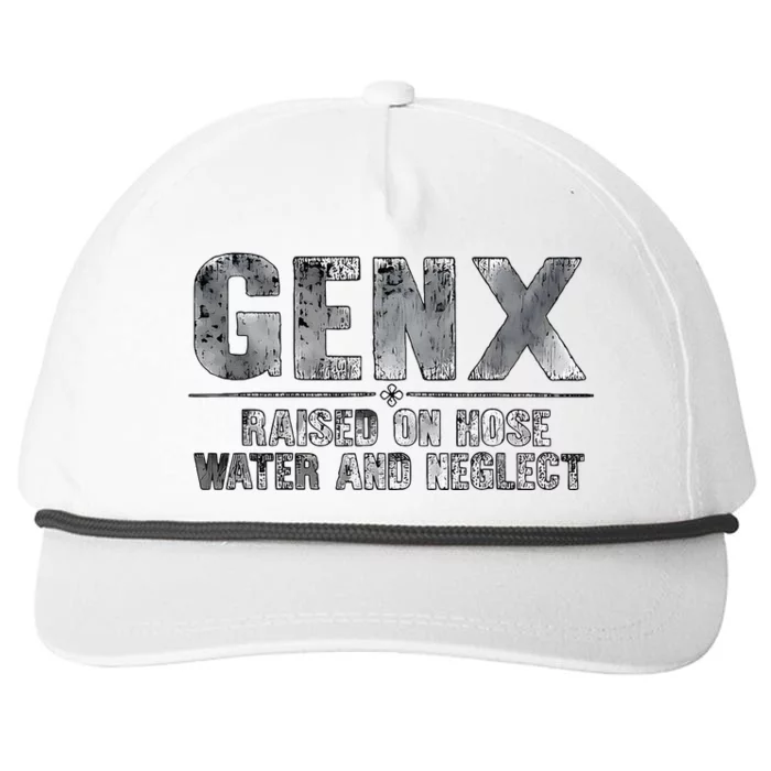 Genx Raised On Hose Water And Neglect Snapback Five-Panel Rope Hat