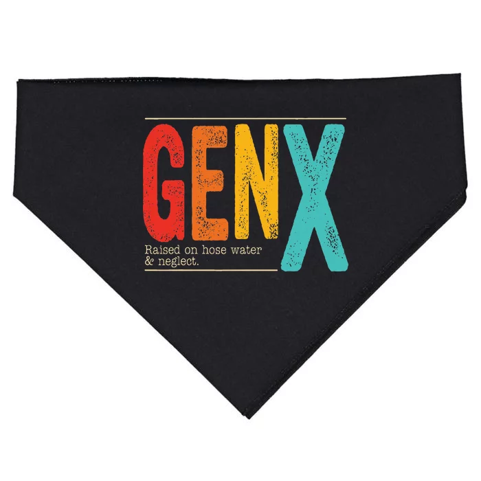 Genx Raised On Hose Water & Neglect. Retro Design USA-Made Doggie Bandana