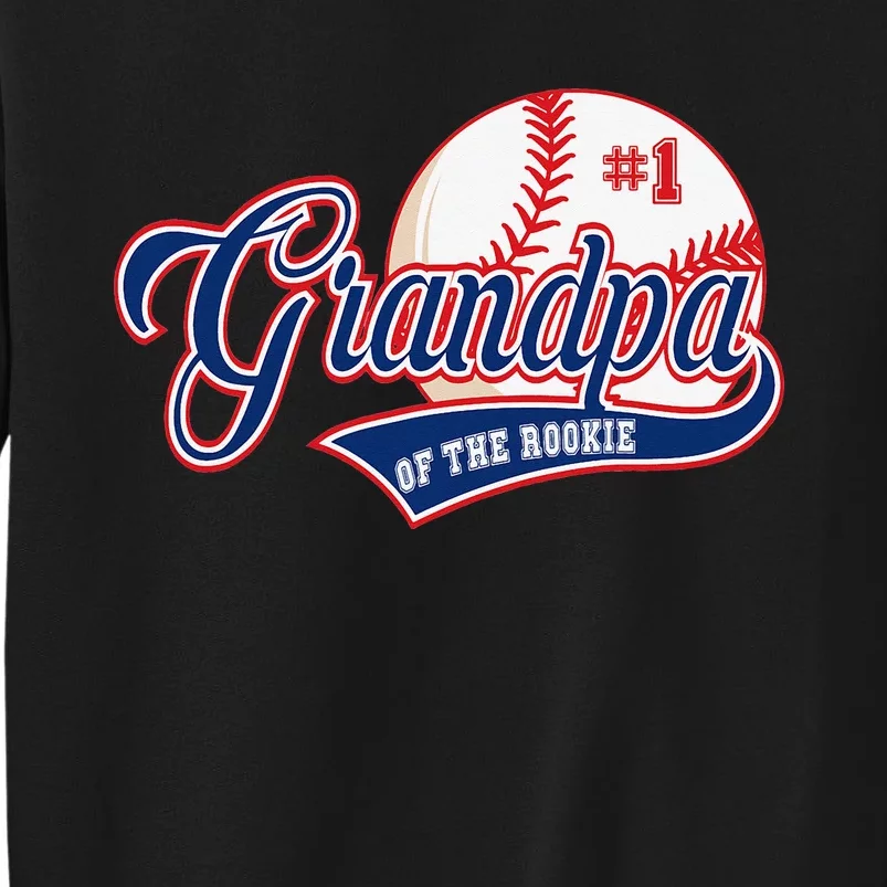 Grandpa Rookie of Year 1st Birthday Baseball Theme Matching Tall Sweatshirt