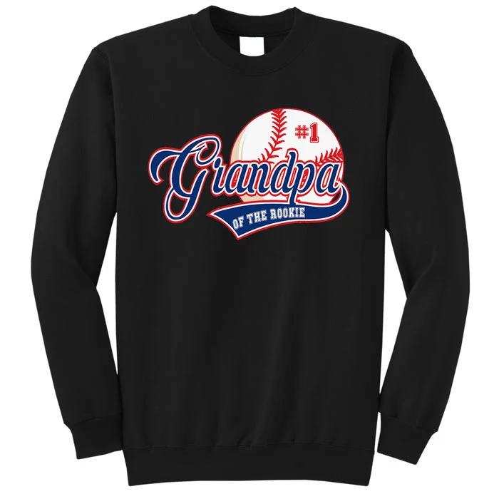 Grandpa Rookie of Year 1st Birthday Baseball Theme Matching Tall Sweatshirt