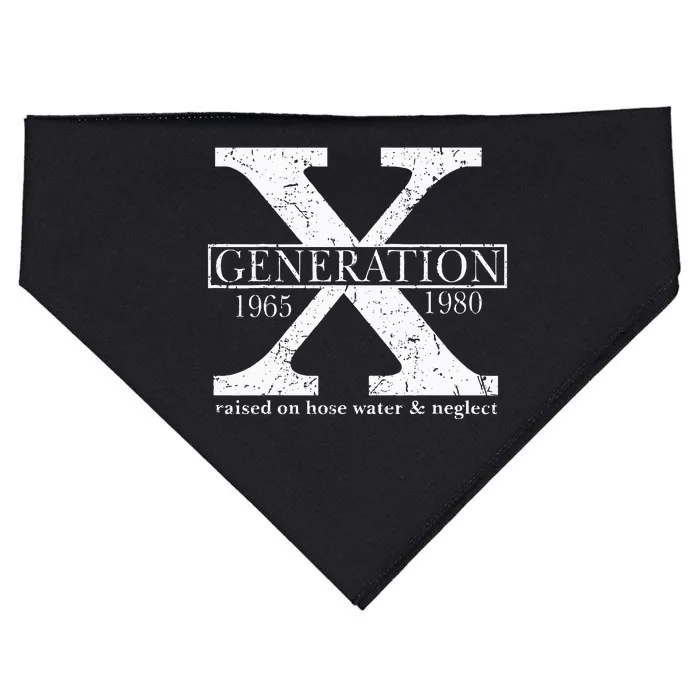 Genx Raised On Hose Water And Neglect Humor USA-Made Doggie Bandana