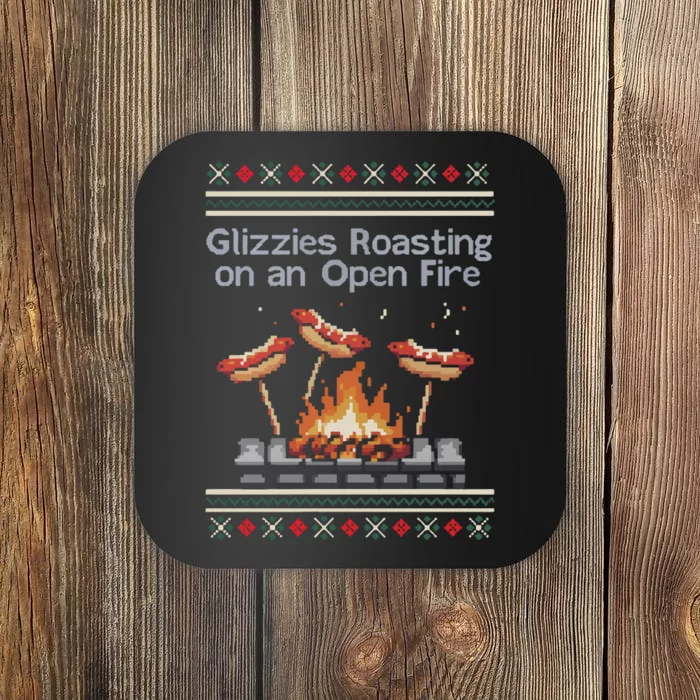 Glizzies Roasting On An Open Fire Tacky Coaster