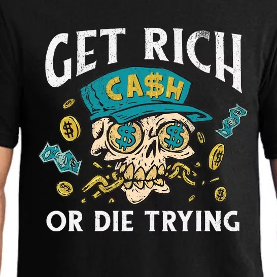 Get Rich Or Die Trying Money Hustle Hustler Cash Dollars Pajama Set