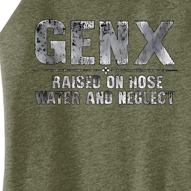 genx raised on hose water and neglect Women’s Perfect Tri Rocker Tank