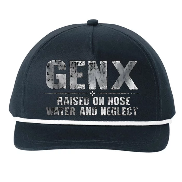 genx raised on hose water and neglect Snapback Five-Panel Rope Hat