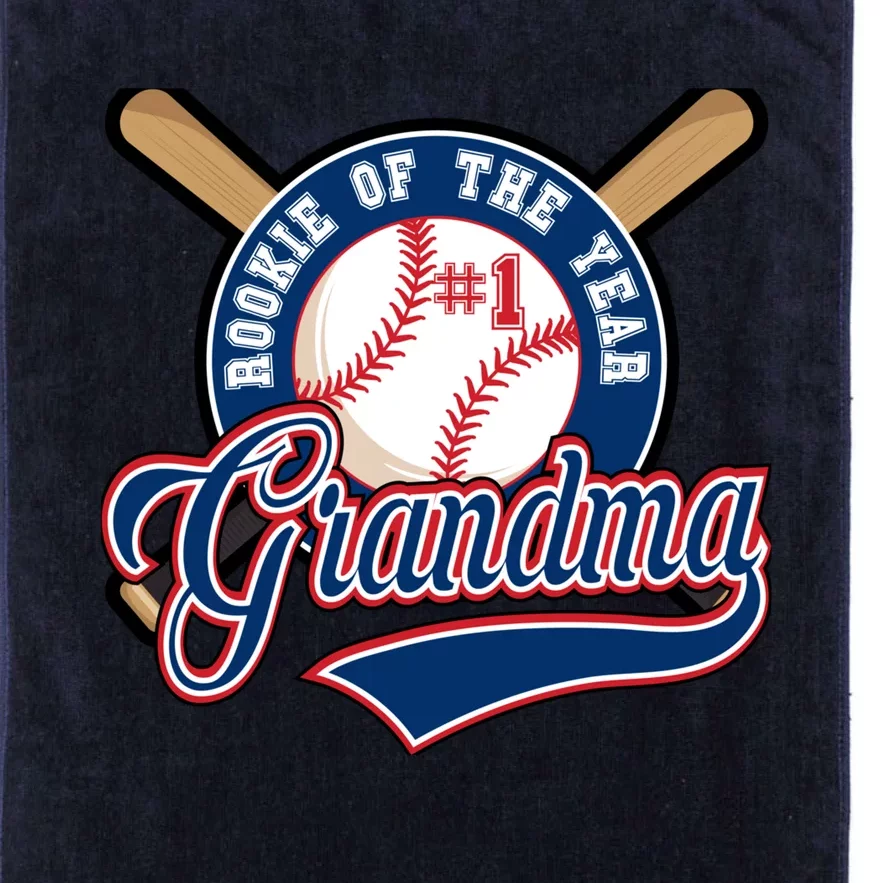 Grandma Rookie of Year 1st Birthday Baseball Theme Matching Platinum Collection Golf Towel