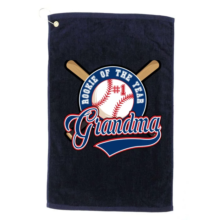 Grandma Rookie of Year 1st Birthday Baseball Theme Matching Platinum Collection Golf Towel