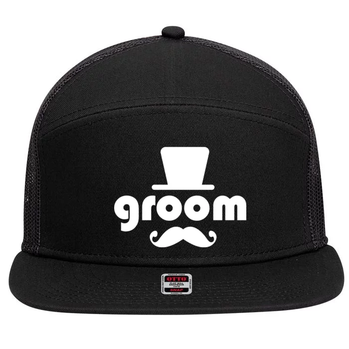 Groom Bachelor Party 7 Panel Mesh Trucker Snapback Hat