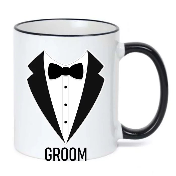 Groom Wedding Tuxedo Black Color Changing Mug