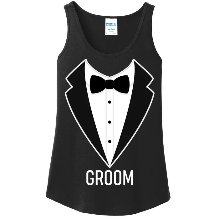 Groom Wedding Tuxedo Ladies Essential Tank