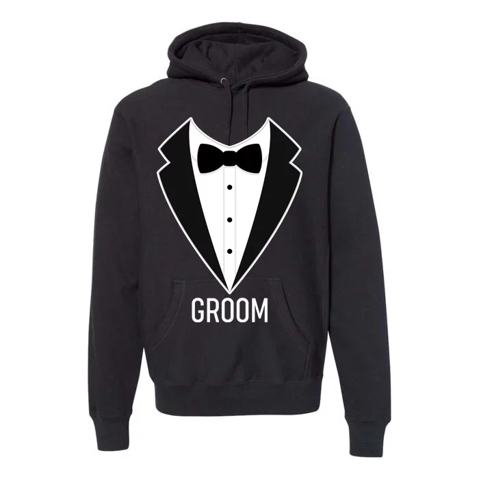 Groom Wedding Tuxedo Premium Hoodie