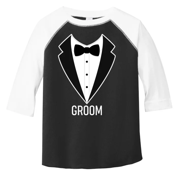 Groom Wedding Tuxedo Toddler Fine Jersey T-Shirt