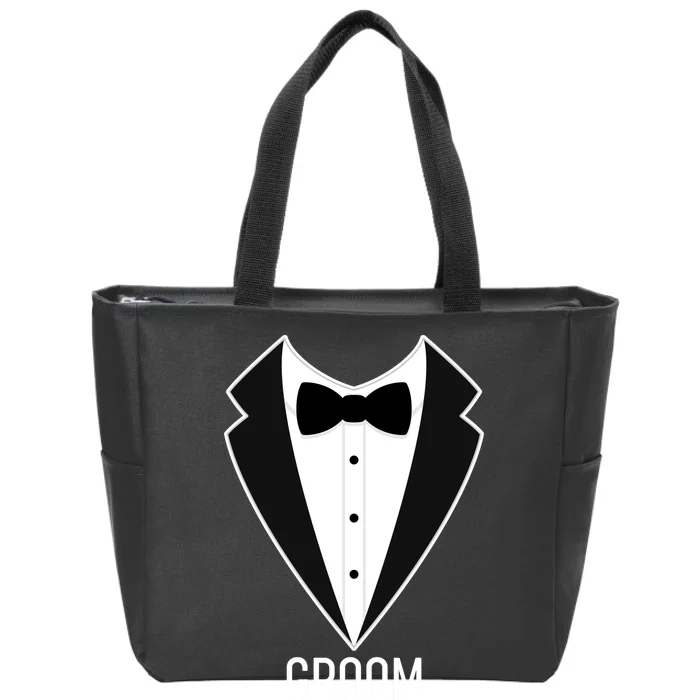 Groom Wedding Tuxedo Zip Tote Bag