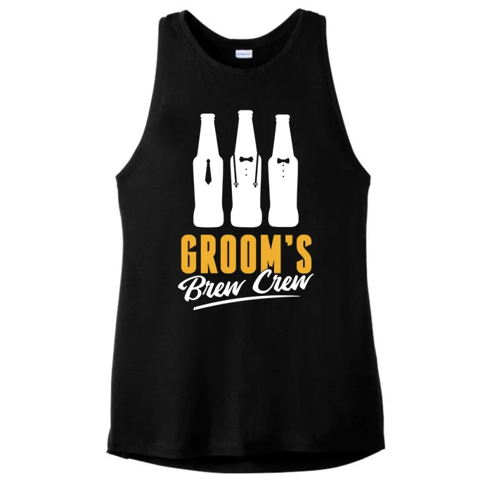 Grooms Brew Crew Ladies Tri-Blend Wicking Tank