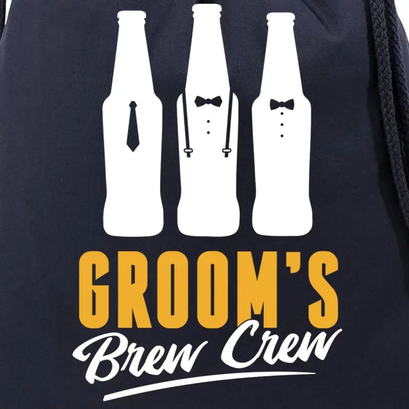 Grooms Brew Crew Drawstring Bag