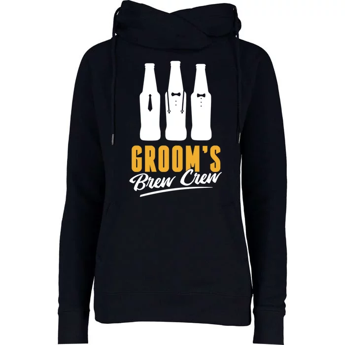 Grooms Brew Crew Womens Funnel Neck Pullover Hood