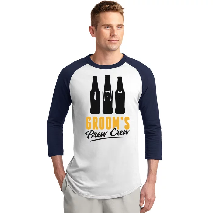 Grooms Brew Crew Baseball Sleeve Shirt