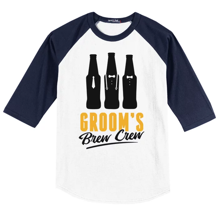 Grooms Brew Crew Baseball Sleeve Shirt