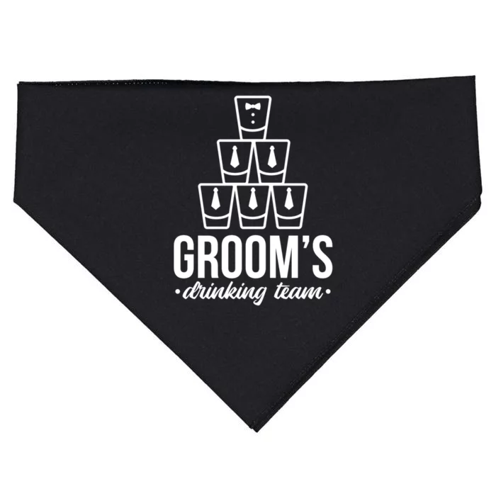 Grooms Drinking Teem Glass USA-Made Doggie Bandana