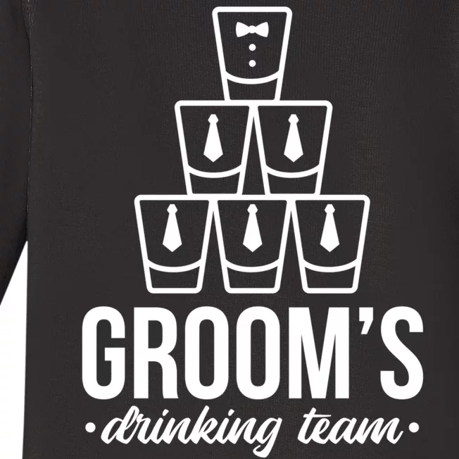 Grooms Drinking Teem Glass Baby Long Sleeve Bodysuit