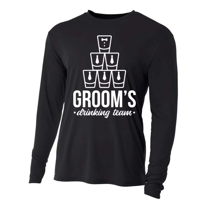 Grooms Drinking Teem Glass Cooling Performance Long Sleeve Crew