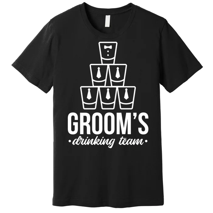 Grooms Drinking Teem Glass Premium T-Shirt