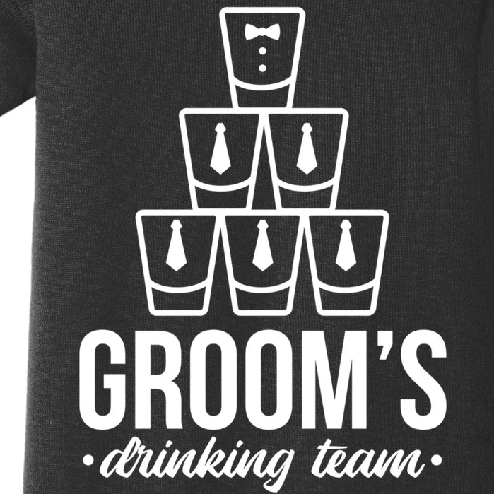 Grooms Drinking Teem Glass Baby Bodysuit