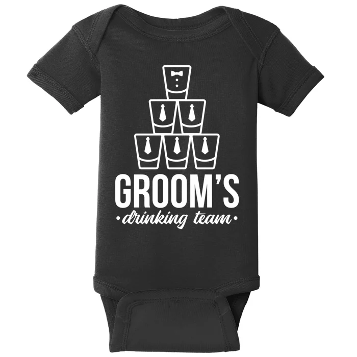 Grooms Drinking Teem Glass Baby Bodysuit