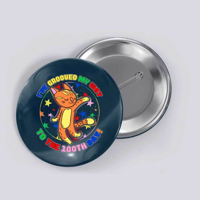 Groovy Cat 100th Day of School Button