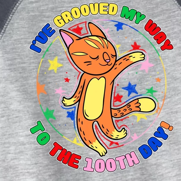 Groovy Cat 100th Day of School Toddler Fine Jersey T-Shirt