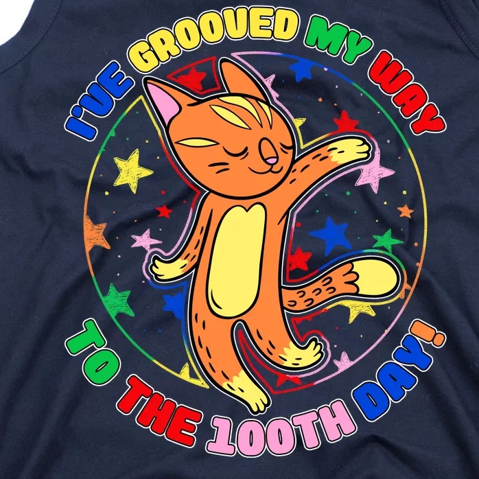 Groovy Cat 100th Day of School Tank Top