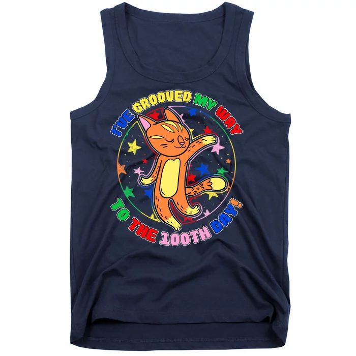 Groovy Cat 100th Day of School Tank Top