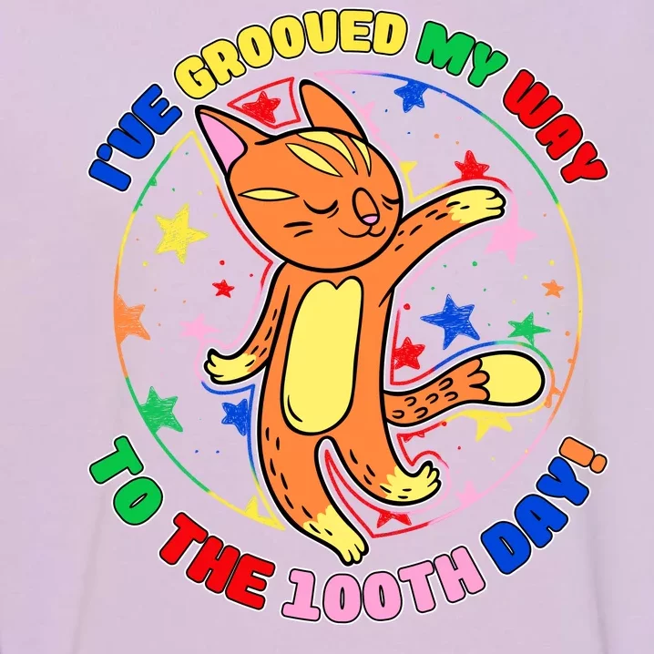 Groovy Cat 100th Day of School Garment-Dyed Sweatshirt