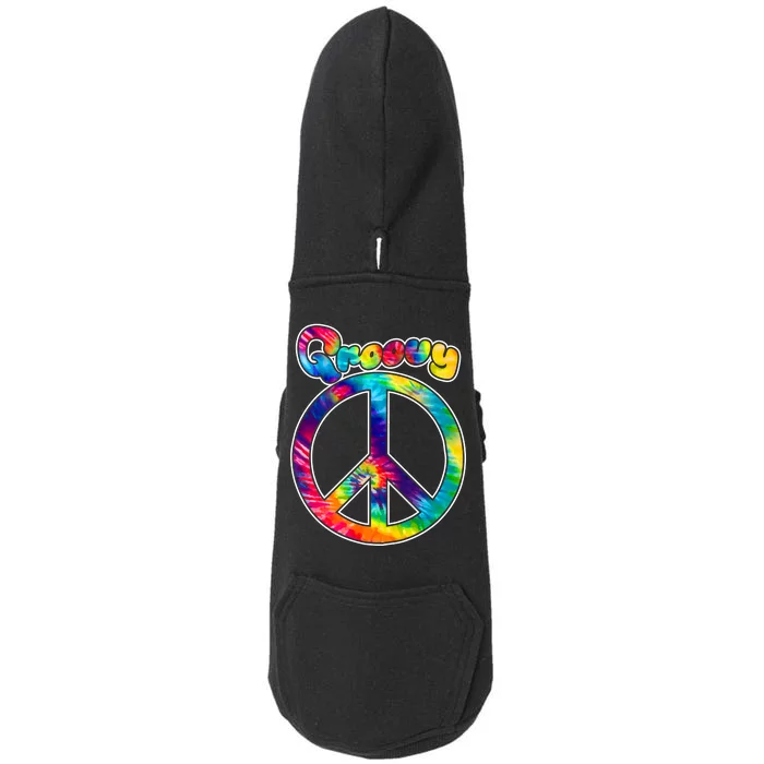 Groovy Peace Sign Doggie 3-End Fleece Hoodie