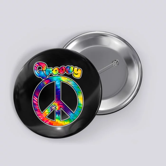 Groovy Peace Sign Button