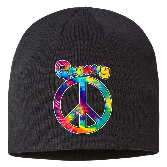 Groovy Peace Sign 8 1/2in Sustainable Knit Beanie