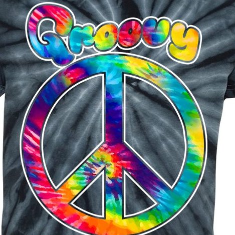 Groovy Peace Sign Kids Tie-Dye T-Shirt