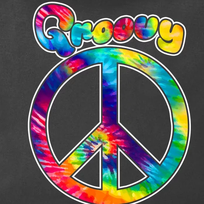 Groovy Peace Sign Zip Tote Bag