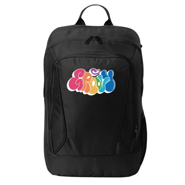 Groovy Retro Colorful City Backpack